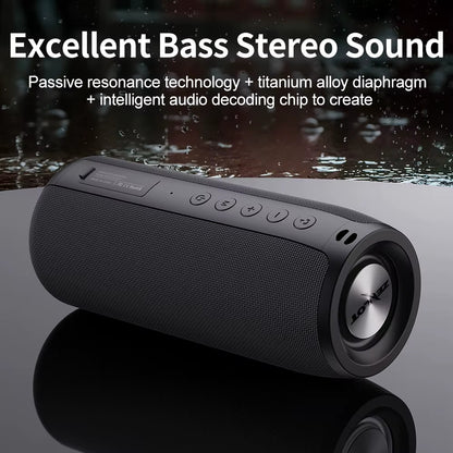 PORTABLE BLUETOOTH SPEAKER HEAVY BASS STEREO 3D SURROUND AUX MICRO CARD USB MIC