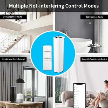 Smart Wireless Automatic Home Curtain Opener Works with Alexa Google Assistant