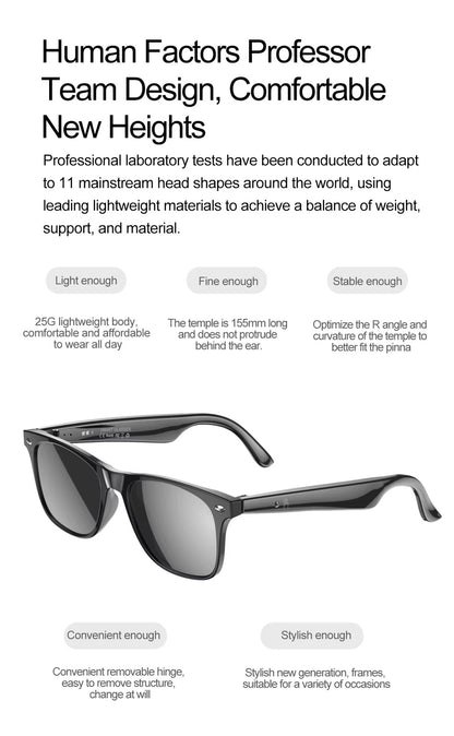 Smart Translator Glasses – Real-Time AI Voice & Text Translation, Multi-Language