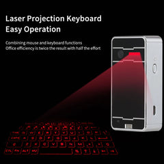 BLUETOOTH VIRTUAL LASER KEYBOARD PROJECTION, Virtual Laser Projection full-size keyboard & Integrated Mouse Function, Long Battery Life, Compact & Portable