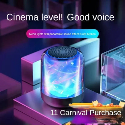 AI Smart Wireless Speaker Stereo Surround Subwoofer Breathing Lamp Light Effect