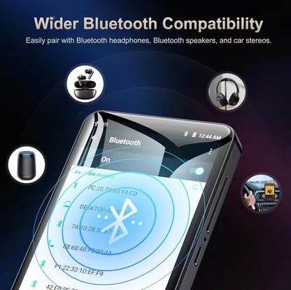 4” WiFi MP3 MP4 Player Bluetooth 5.0 HiFi Touch FM 1080P Speaker 16GB