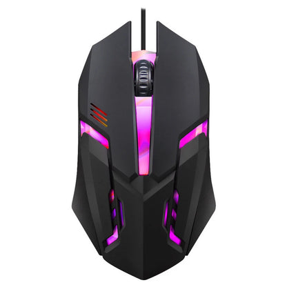 WIRED KEYBOARD MOUSE SET 104 Keys BACKLIT LUMINOUS COOL LIGHTING