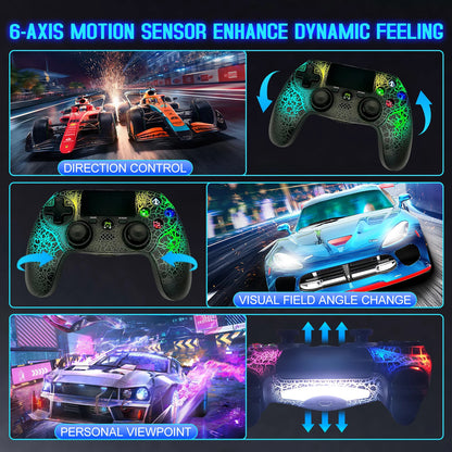 Wireless Controller for PS4/Slim, PS3, iPhone, iPad, iOS, Android, PC – Dual Vib